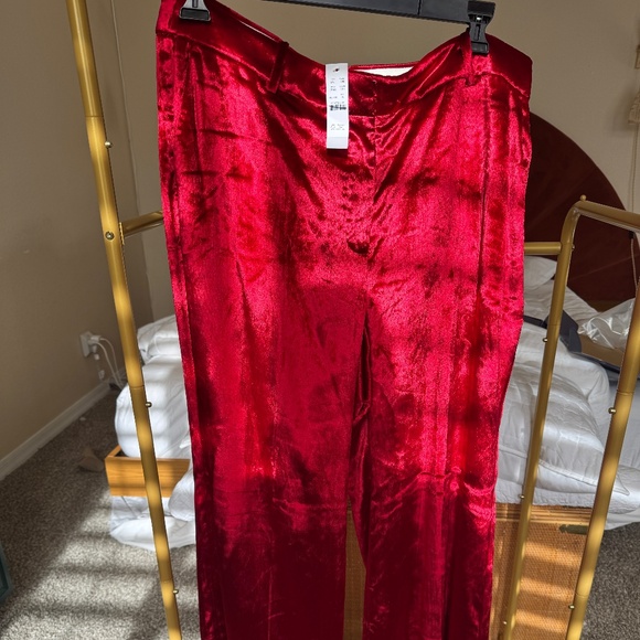 J. Crew Pants - NWT's J Crew Carolina Pant in drapes red velvet trouser - size 18